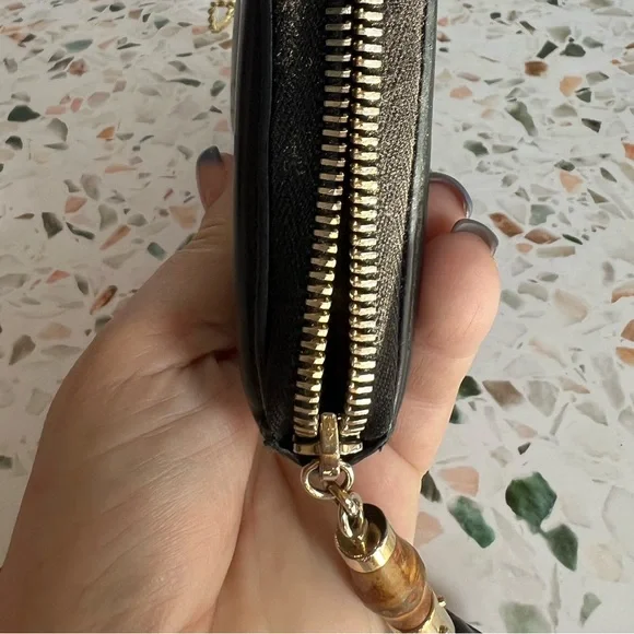 GUCCI Leather & Bamboo Wallet - Picture 6 of 14